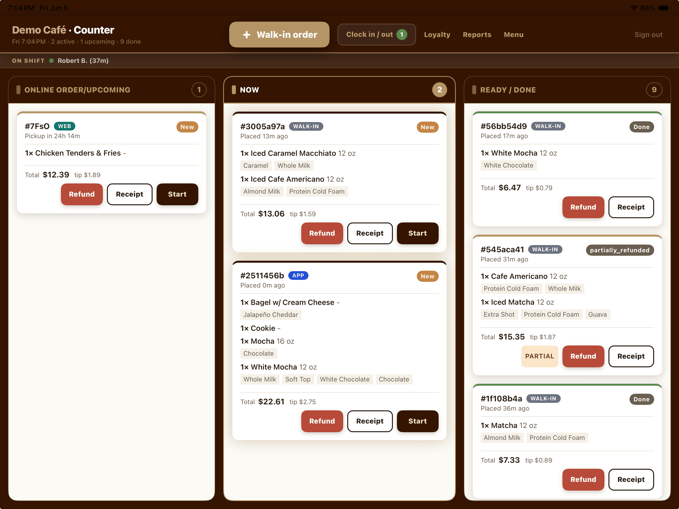 Fliquids counter app in use
