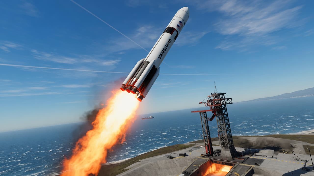 Spaceflight game concept — launch in flight